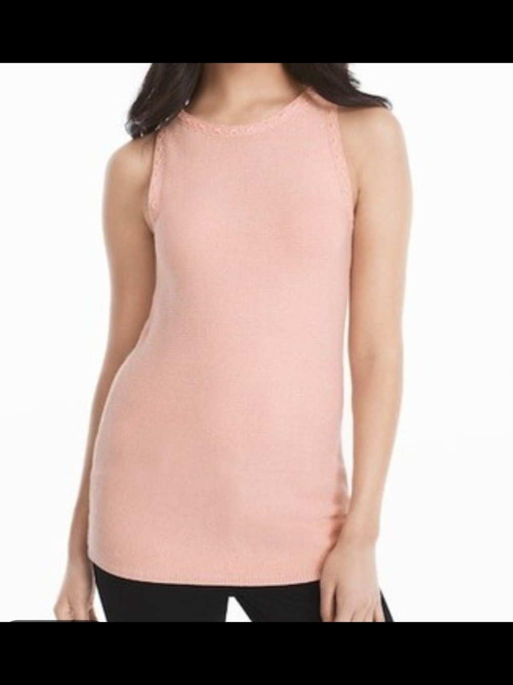 White House Black Market Blush Pink Sleeveless Knit Tank
